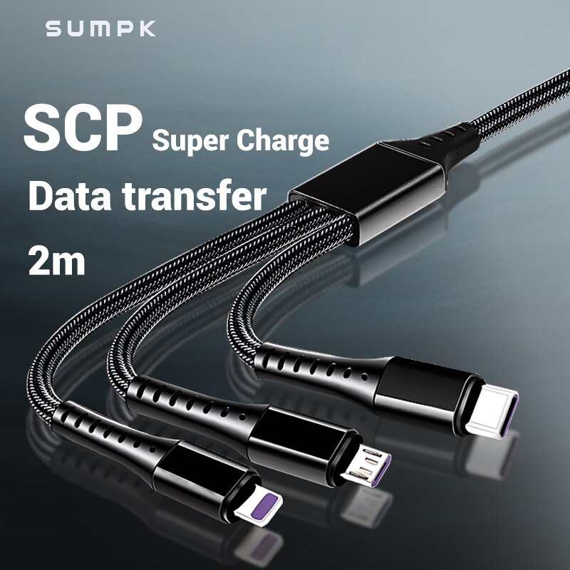 2m 3 in 1 USB ̺ 3A SCP Supercharge Ƽ USB ..